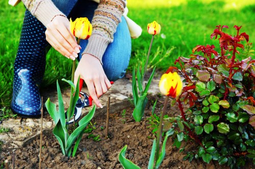 Booking process and confirmation for garden services