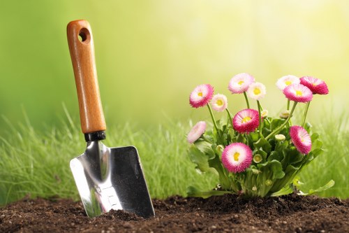 Low-carbon van used for sustainable gardening work